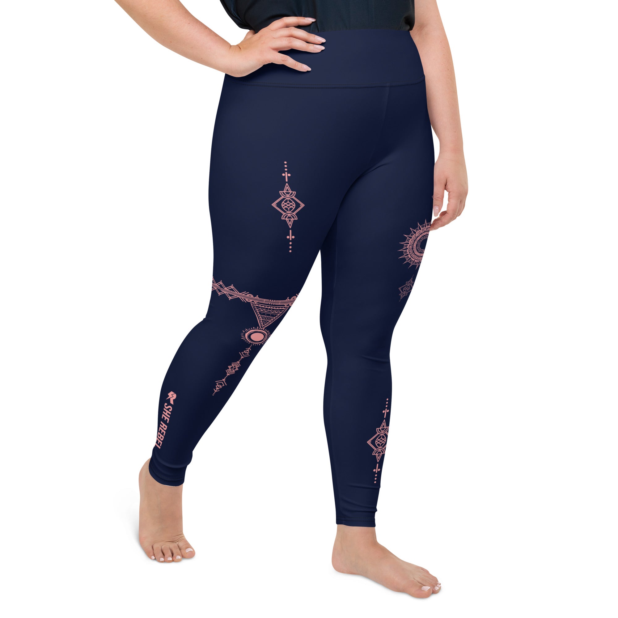 Boho Leggings in Navy | Plus Size
